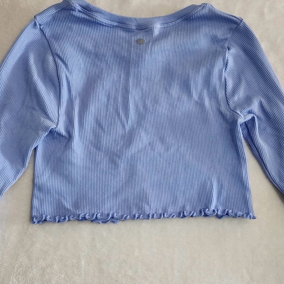 Yogalicious Light Blue Ribbed Top - Picture 2 of 7